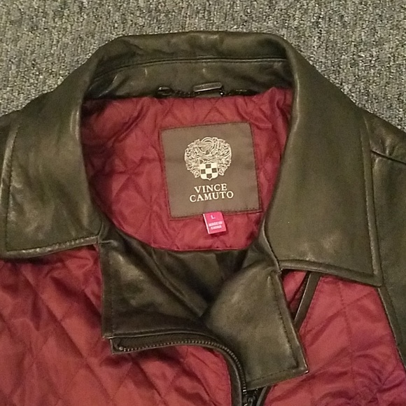 VINCE CAMUTO LEATHER QUILTED JACKET - Picture 7 of 8